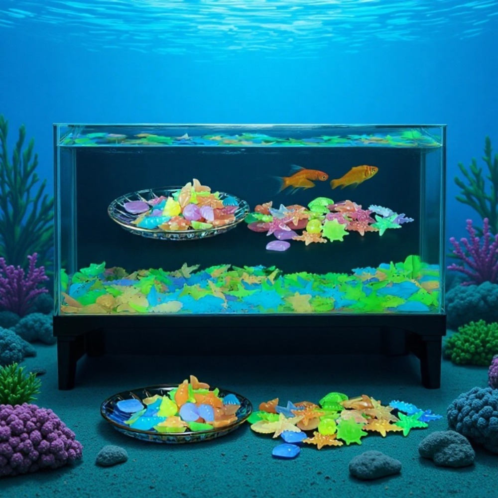 Planted Aquarium Supplies - Świecące, luminousowe kamienie oceaniczne, fluorescencyjne muszle