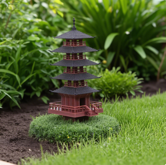 Aquarium Plants - Ogród Akwarium Bonsai Dekoracja Mini Pagoda