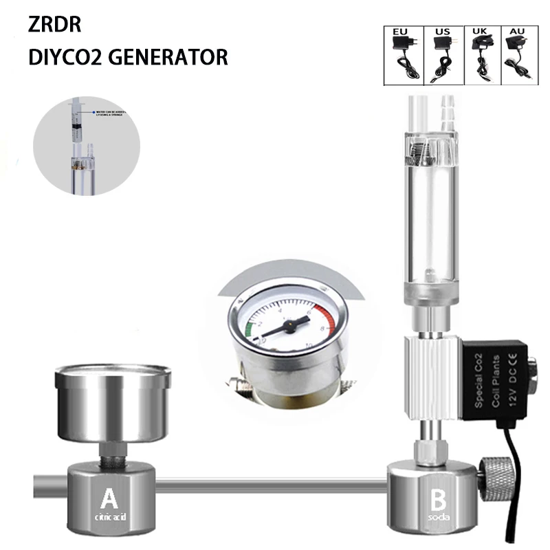 Planted Aquarium Supplies - Zestaw do samodzielnego montażu reaktora CO2